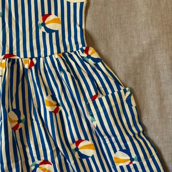 Hanna Andersson Blue Striped Dress with Beachballs. NWOT - Picture 2 of 3